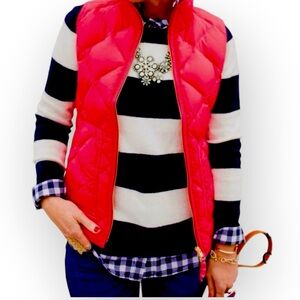 Eddie Bauer Goose Down 700 Fill Power Red Puffer Vest Size Small